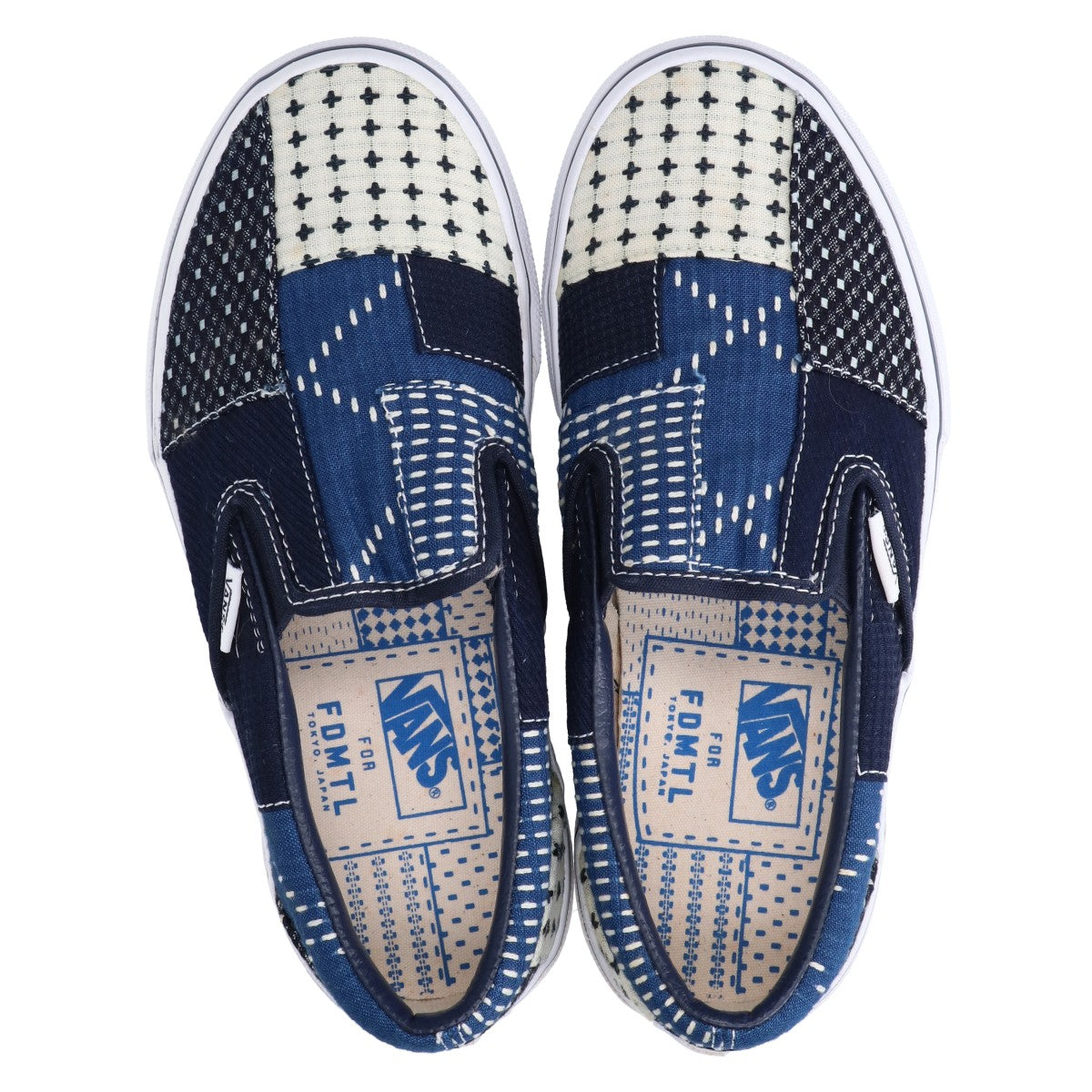 VANS × FDMTL V98R Navy Slip-On Sneakers