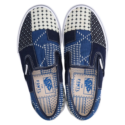 VANS × FDMTL V98R Navy Slip-On Sneakers