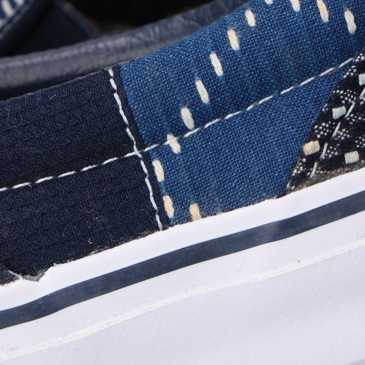 VANS × FDMTL V98R Navy Slip-On Sneakers