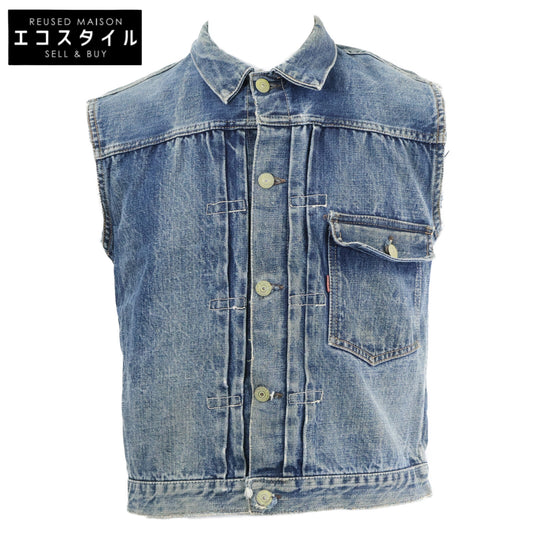 LEVI'S 1st 506XX Cut-Off Red Tab Single-Sided Big E Denim Vest