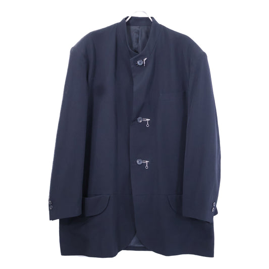 86AW Original Wool Fastener Hole Collarless Jacket/Wide Pants Setup Suit Setup Jacket M/Bottoms S Men's