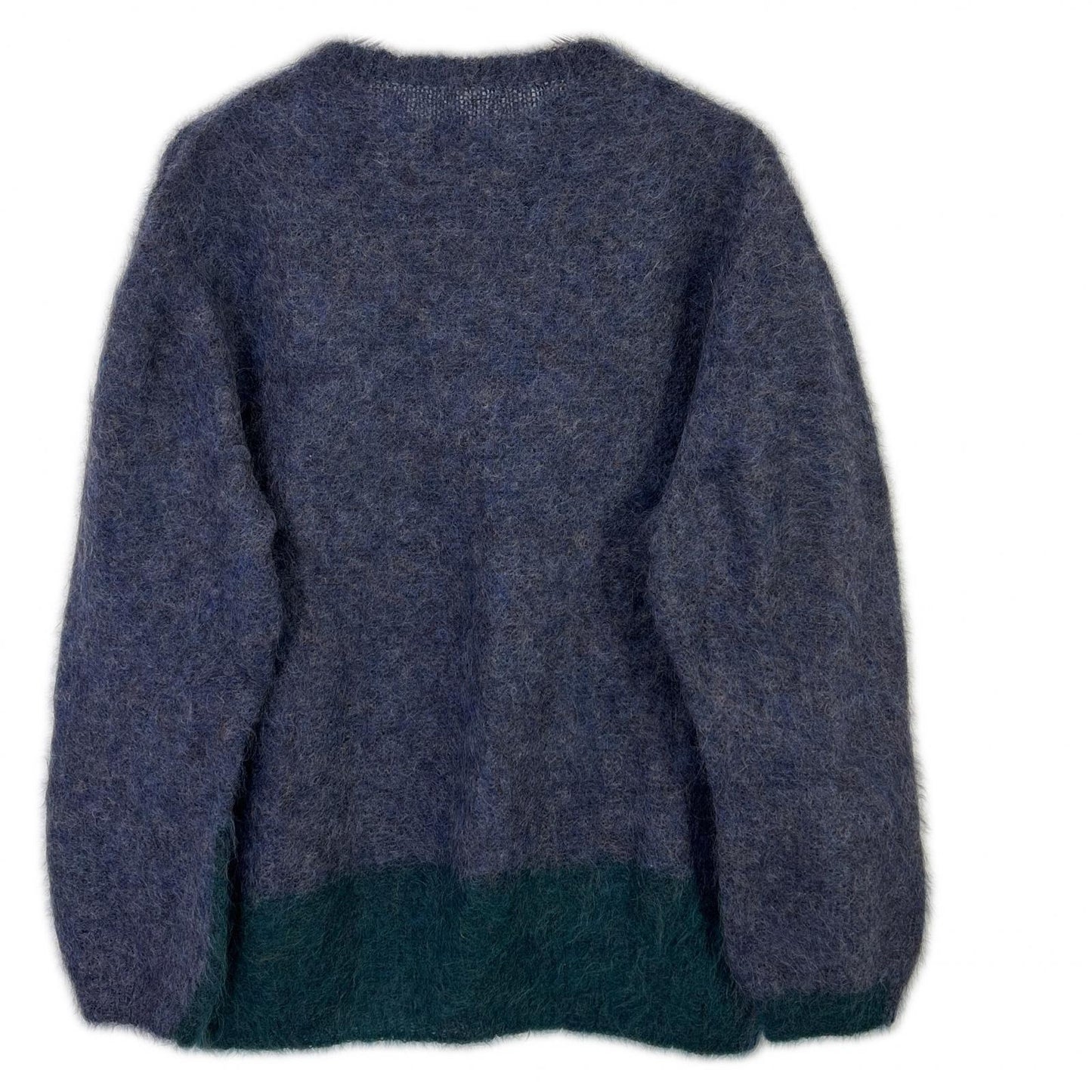 Y's ワイズ 25AW YL-K20-187 パープル×グリーン モヘアクルーネックニット トップス