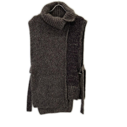 Y's ワイズ 25AW パープル MOHAIR WOOL COMBINATION KNIT VEST ベスト