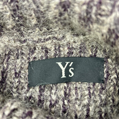 Y's ワイズ 25AW パープル MOHAIR WOOL COMBINATION KNIT VEST ベスト