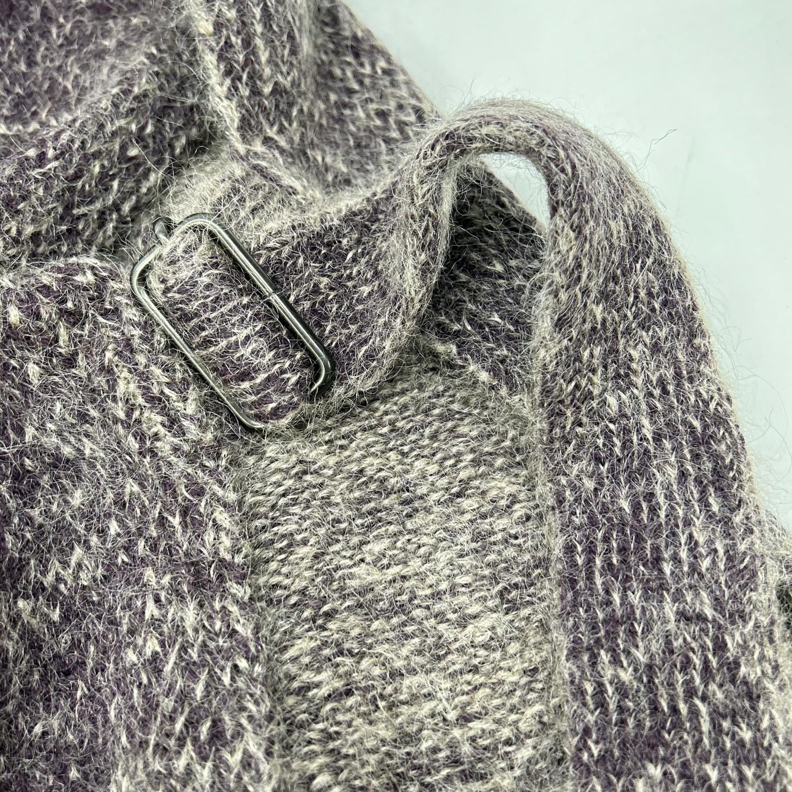 Y's ワイズ 25AW パープル MOHAIR WOOL COMBINATION KNIT VEST ベスト