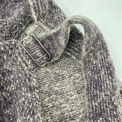 Y's ワイズ 25AW パープル MOHAIR WOOL COMBINATION KNIT VEST ベスト