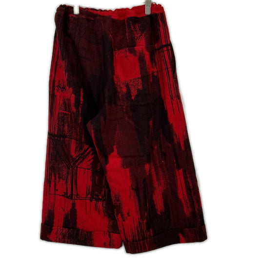 Y's ワイズ 24AW YO-P19-120 レッド 総柄 ウールパンツ ボトムス