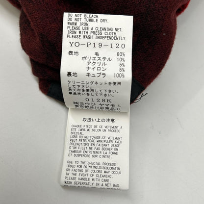 Y's ワイズ 24AW YO-P19-120 レッド 総柄 ウールパンツ ボトムス