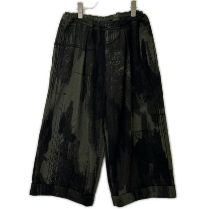 Y's 24AW YO-P19-120 Khaki All-Over Pattern Wool Pants Bottoms