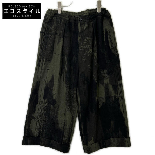 Y's ワイズ 24AW YO-P19-120 カーキ 総柄 ウールパンツ ボトムス