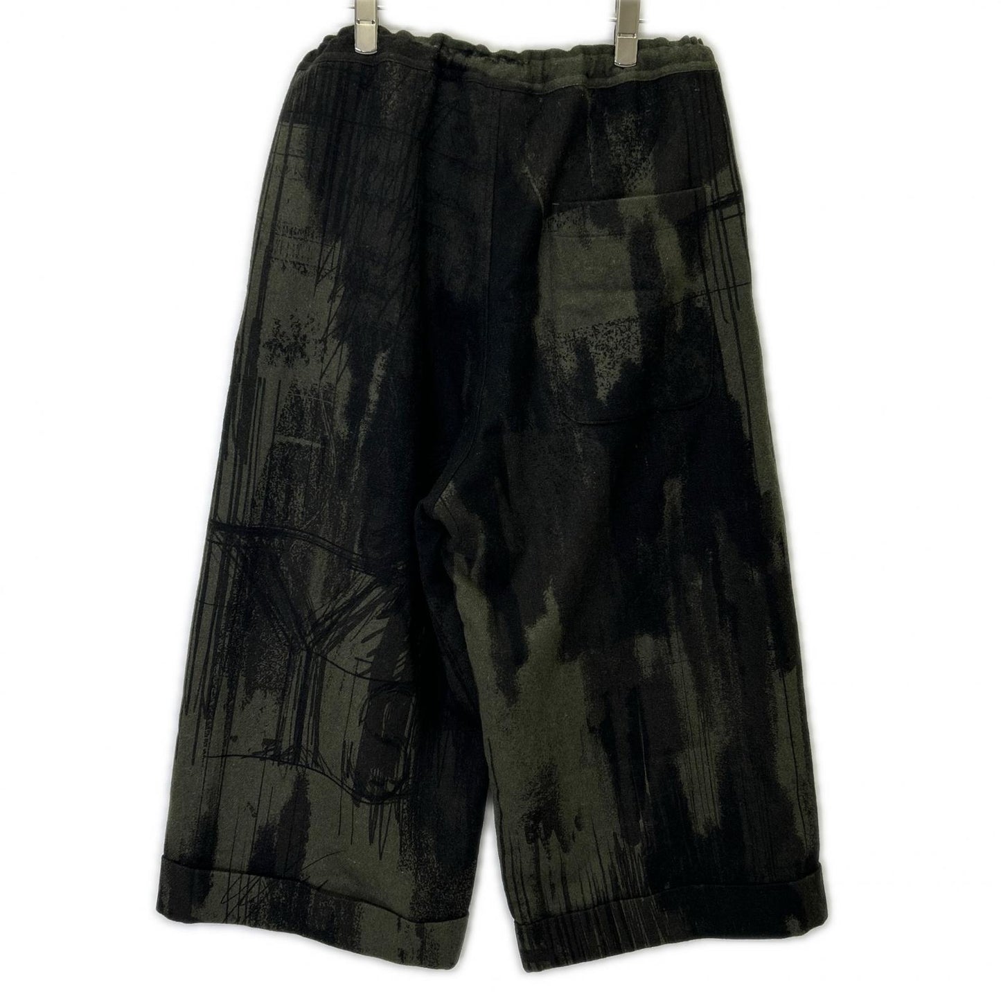 Y's 24AW YO-P19-120 Khaki All-Over Pattern Wool Pants Bottoms