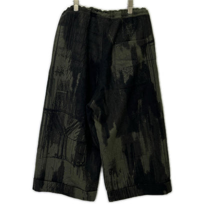 Y's 24AW YO-P19-120 Khaki All-Over Pattern Wool Pants Bottoms