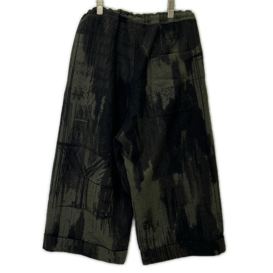 Y's ワイズ 24AW YO-P19-120 カーキ 総柄 ウールパンツ ボトムス