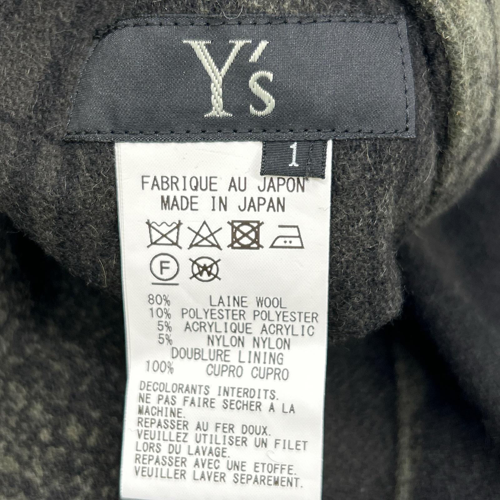Y's 24AW YO-P19-120 Khaki All-Over Pattern Wool Pants Bottoms
