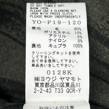 Y's 24AW YO-P19-120 Khaki All-Over Pattern Wool Pants Bottoms