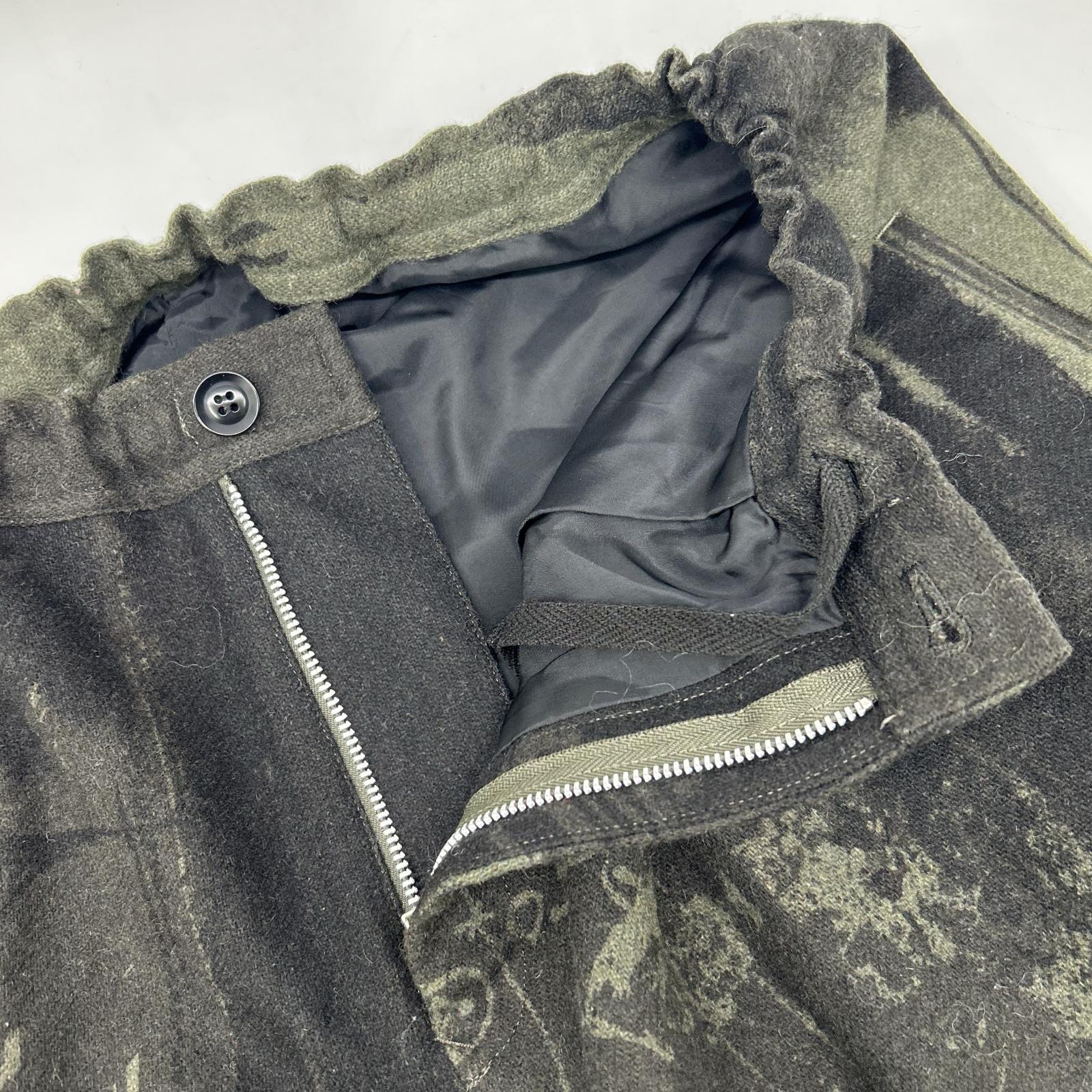 Y's 24AW YO-P19-120 Khaki All-Over Pattern Wool Pants Bottoms