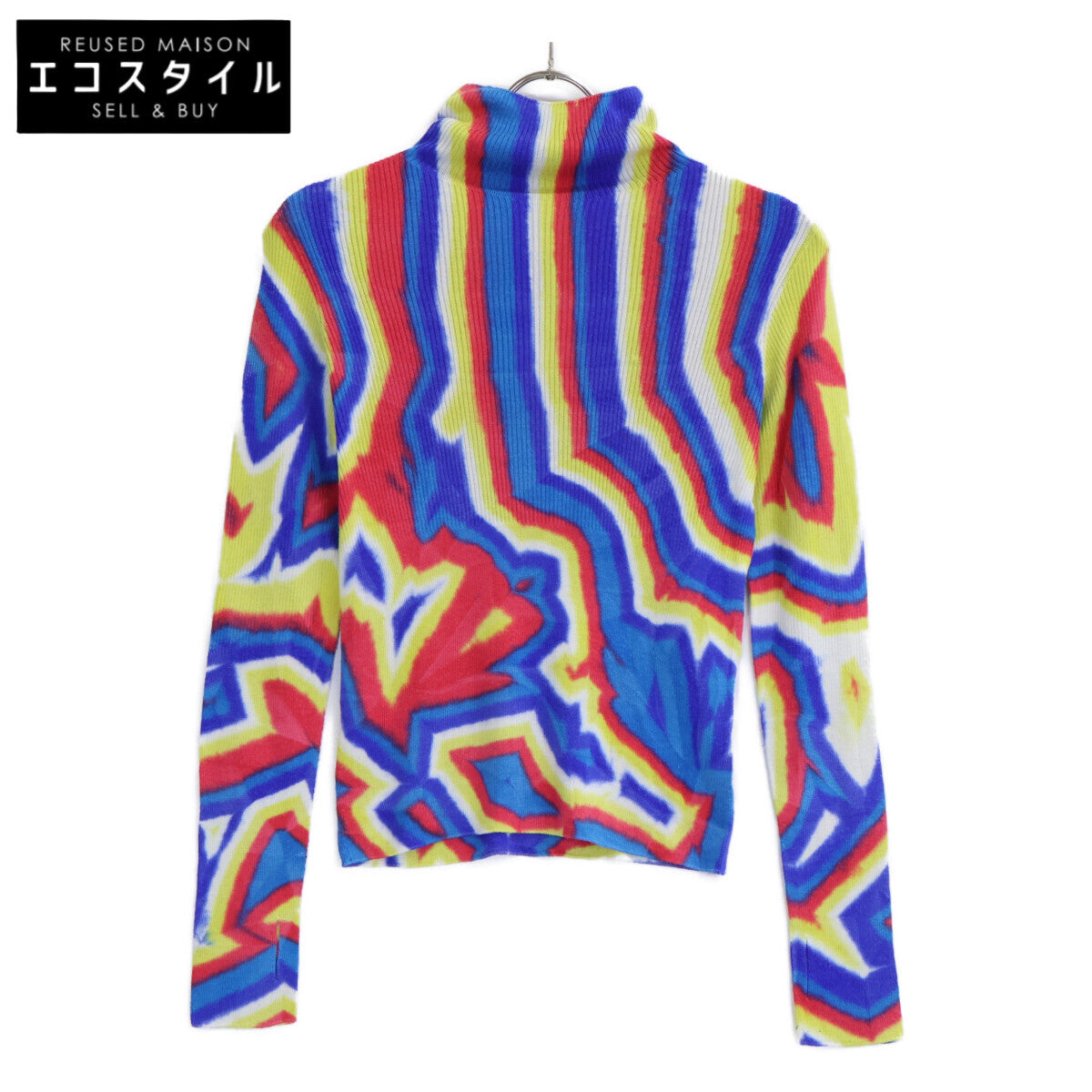 CFCL シーエフシーエル CF009KN130 SILK CHUSEN LONG SLEEVE TOP 総柄 ハイネック ニットセーター トップス