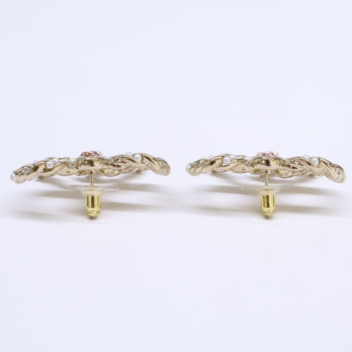 CHANEL シャネル A23B ABB508 リボンモチーフ ココマークピアス ピアス