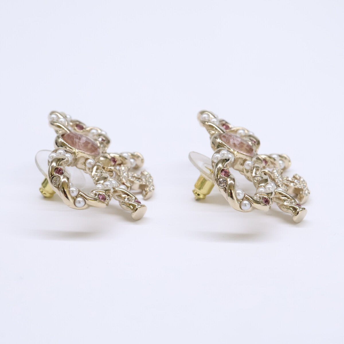 CHANEL シャネル A23B ABB508 リボンモチーフ ココマークピアス ピアス