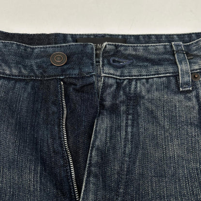 BALENCIAGA 23AW 767979 TNW65 Blue Double Front Wide Leg Jeans Bottoms