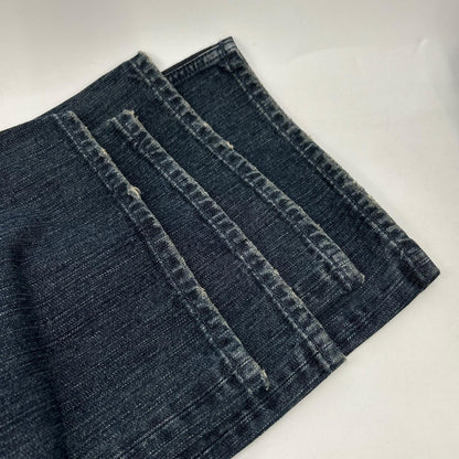 BALENCIAGA 23AW 767979 TNW65 Blue Double Front Wide Leg Jeans Bottoms