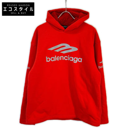 BALENCIAGA バレンシアガ 23年 レッド 773685 TPVQ6 裏起毛 パーカー トップス