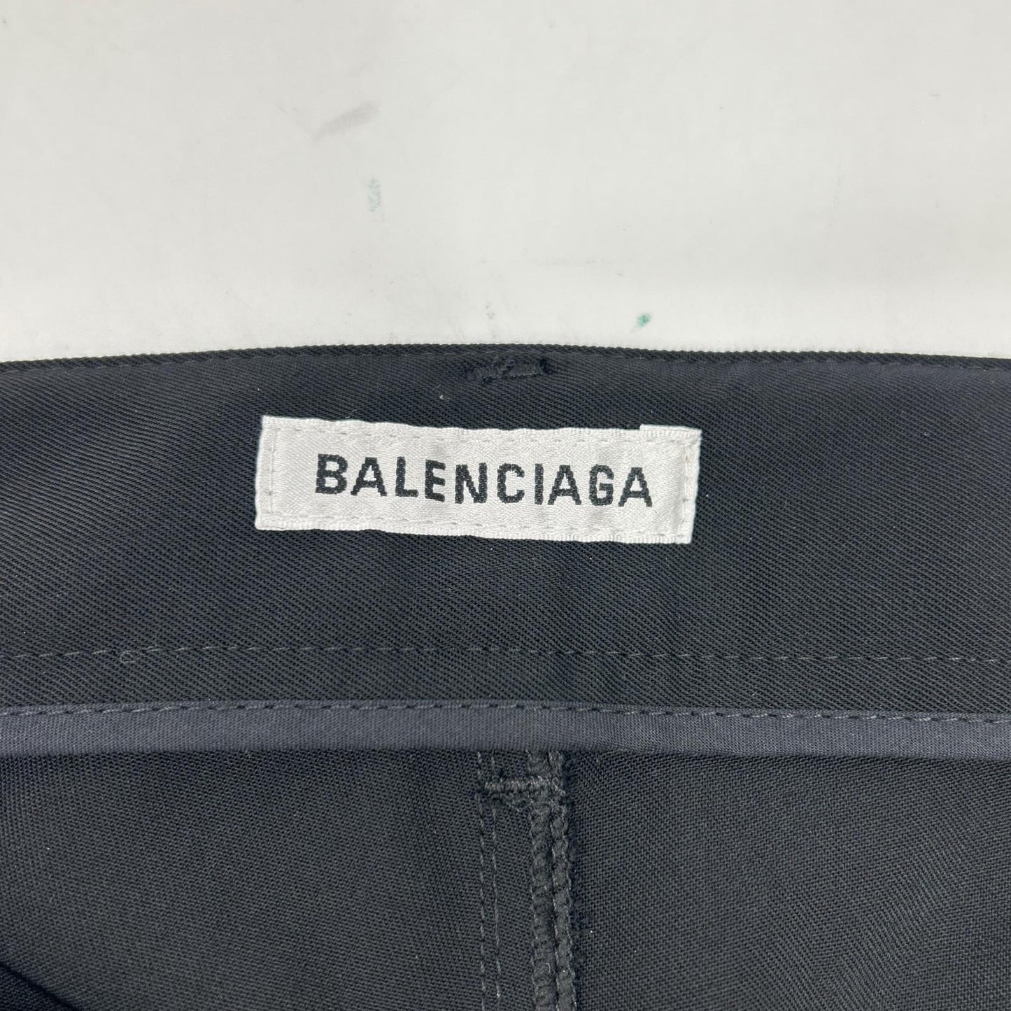 BALENCIAGA 巴黎世家 黑色 672359 TLT14 羊毛西裤长裤 下装