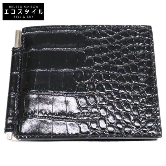 TOM FORD 汤姆福特 【全新同款】MONEY CLIP WALLET 压花皮革 钞票夹钱包 短款钱包（无零钱包）