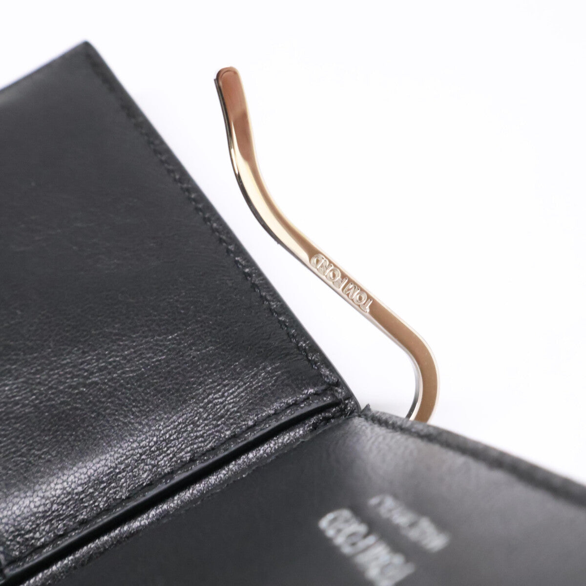 【新品同様】MONEY CLIP WALLET 型押しレザー マネークリップ ウォレット 二つ折り財布（小銭入れなし） メンズ