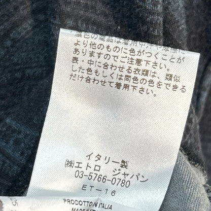 ETRO エトロ ブルー 152ー1Y320ー5538 ペイズリー 長袖 Vネック カットソー トップス