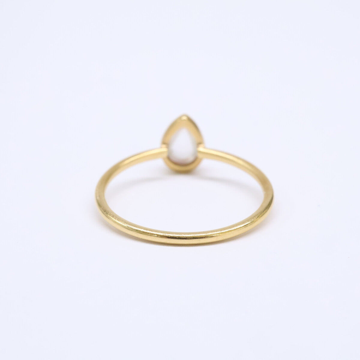 MARIHA K18 Earth Drops Ring Aquamarine Ring