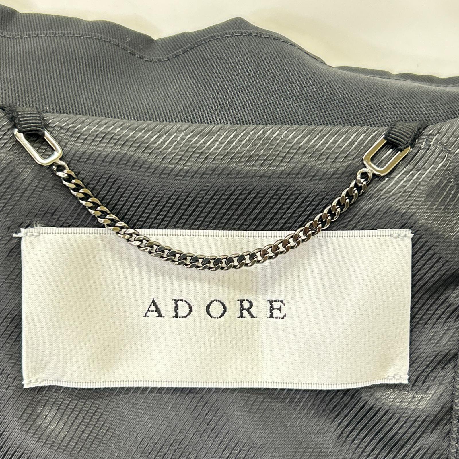 ADORE アドーア 531-3152200 ブラック コットンツイルロングコート コート
