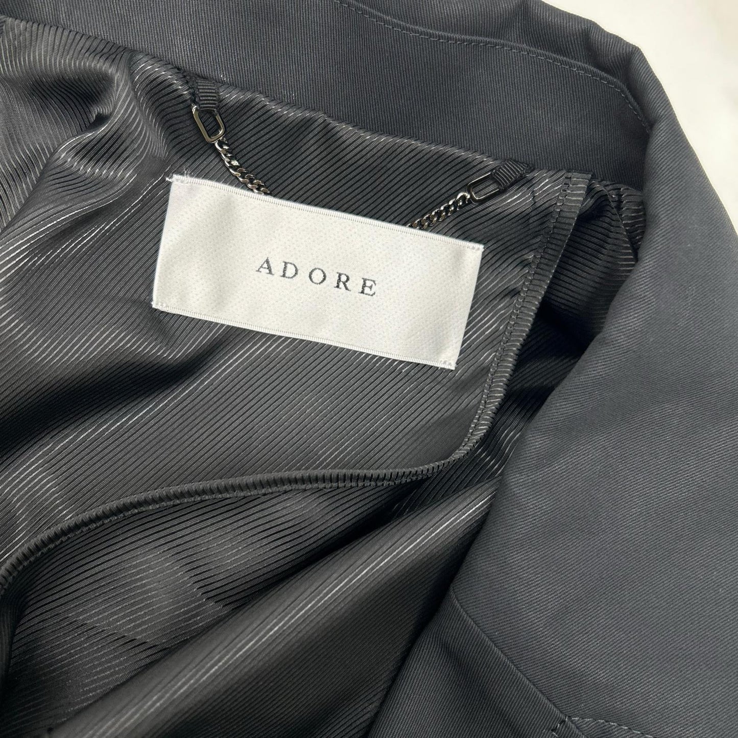 ADORE アドーア 531-3152200 ブラック コットンツイルロングコート コート