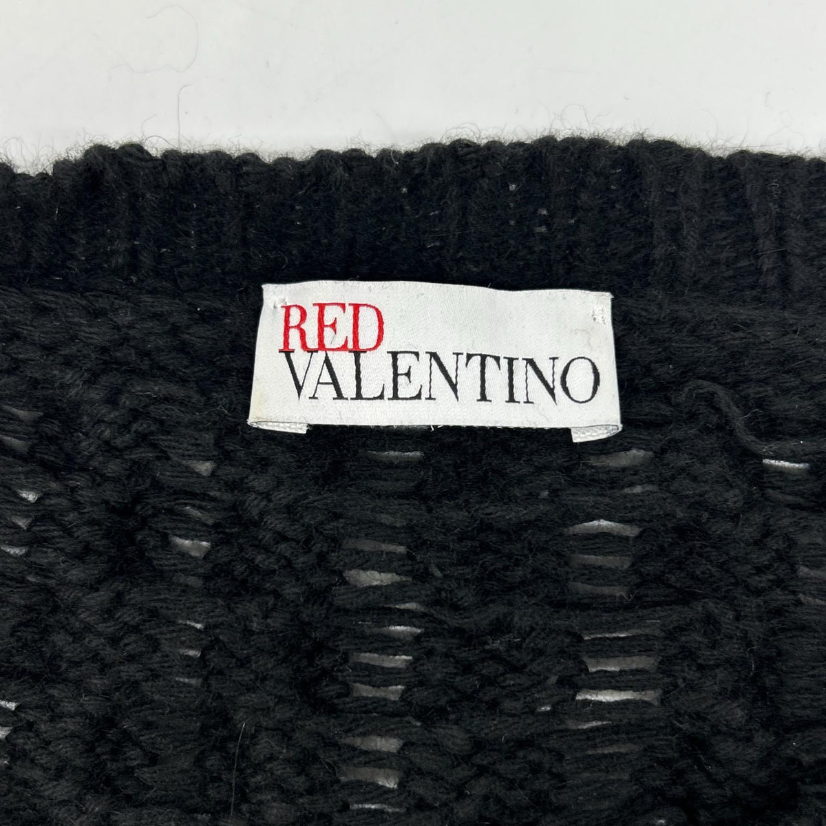 RED VALENTINO レッドヴァレンチノ ブラック レースカラー ニットワンピース ワンピース