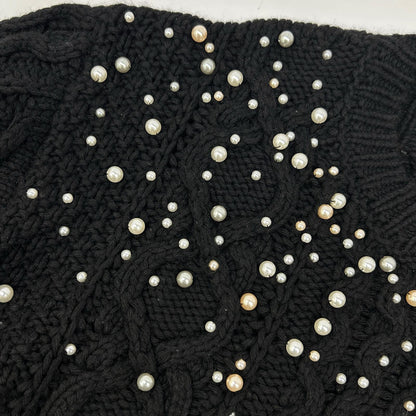 RED VALENTINO レッドヴァレンチノ ブラック レースカラー ニットワンピース ワンピース