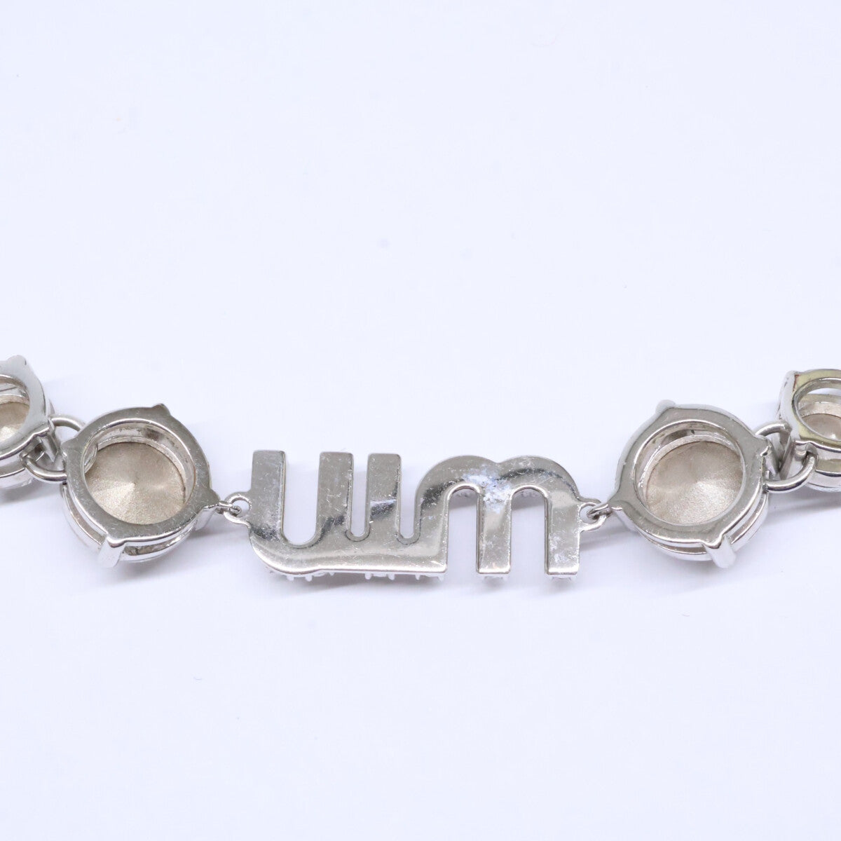 MIUMIU 23SS 5JC870 Crystal Logo Choker Necklace