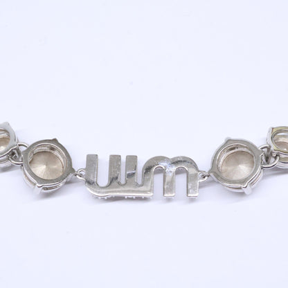 MIUMIU 23SS 5JC870 Crystal Logo Choker Necklace
