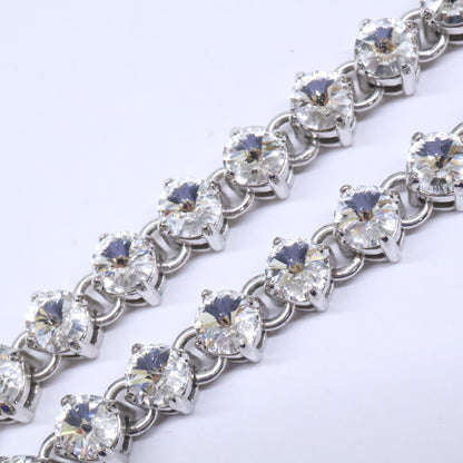 MIUMIU 23SS 5JC870 Crystal Logo Choker Necklace