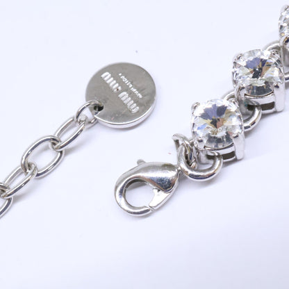MIUMIU 23SS 5JC870 Crystal Logo Choker Necklace