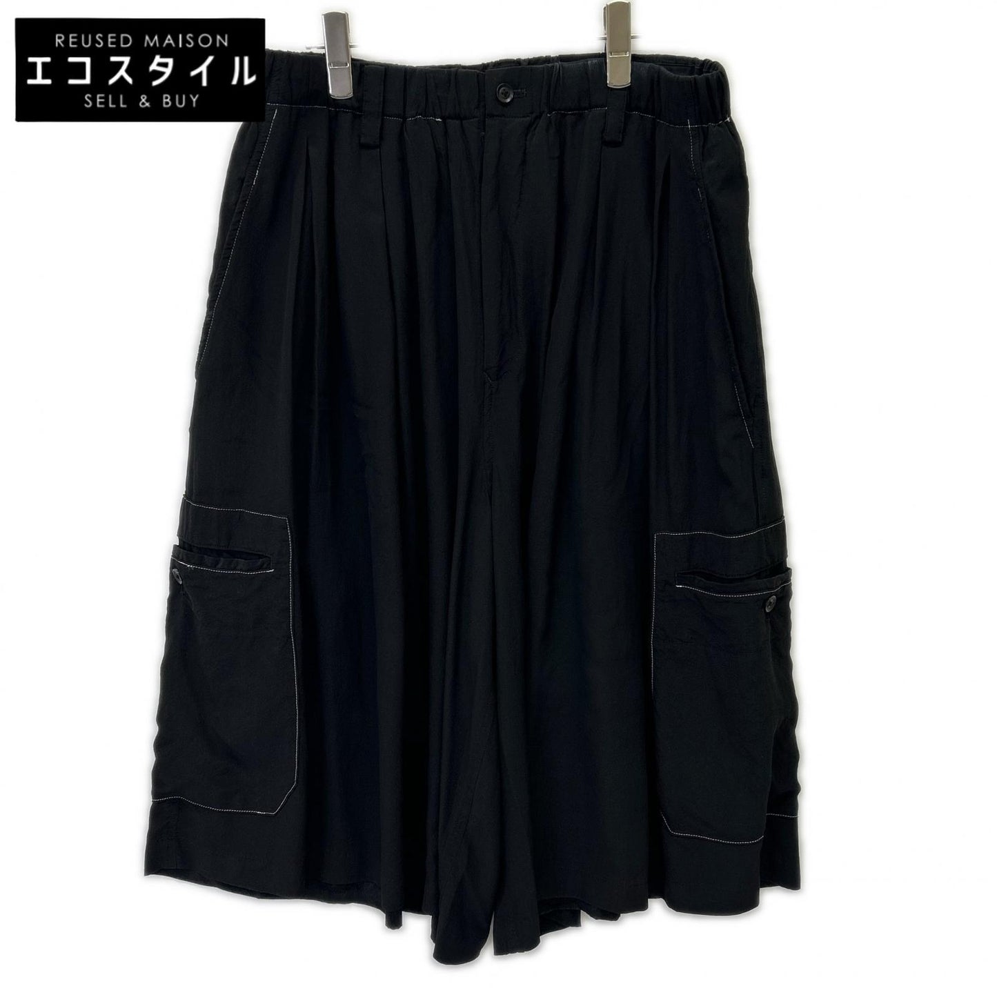 Yohji Yamamoto POUR HOMME Black 22SS HG-P60-453 Silk Pants Bottoms