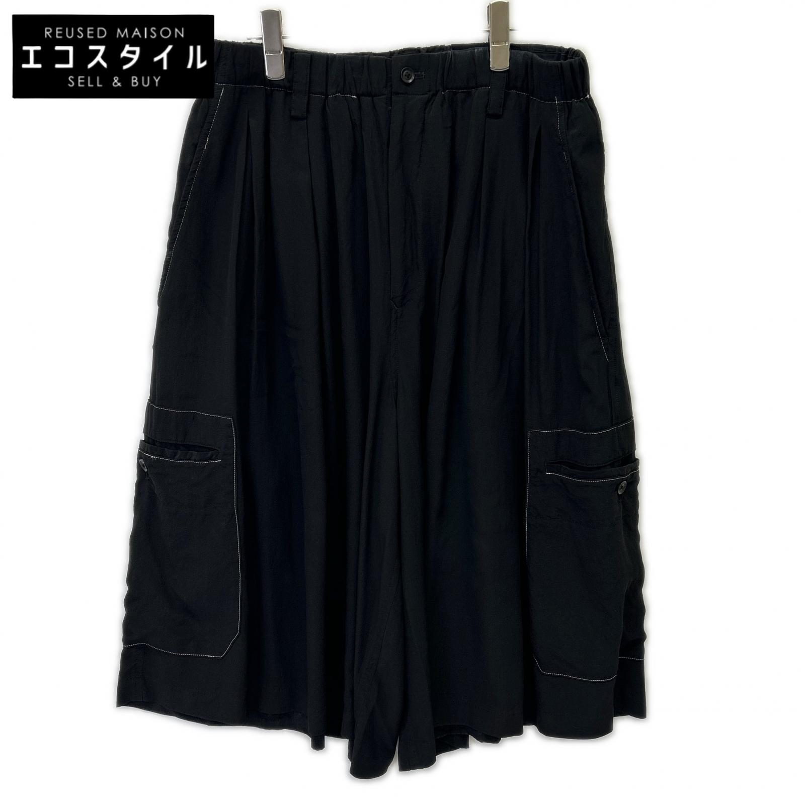 Yohji Yamamoto POUR HOMME Black 22SS HG-P60-453 Silk Pants Bottoms