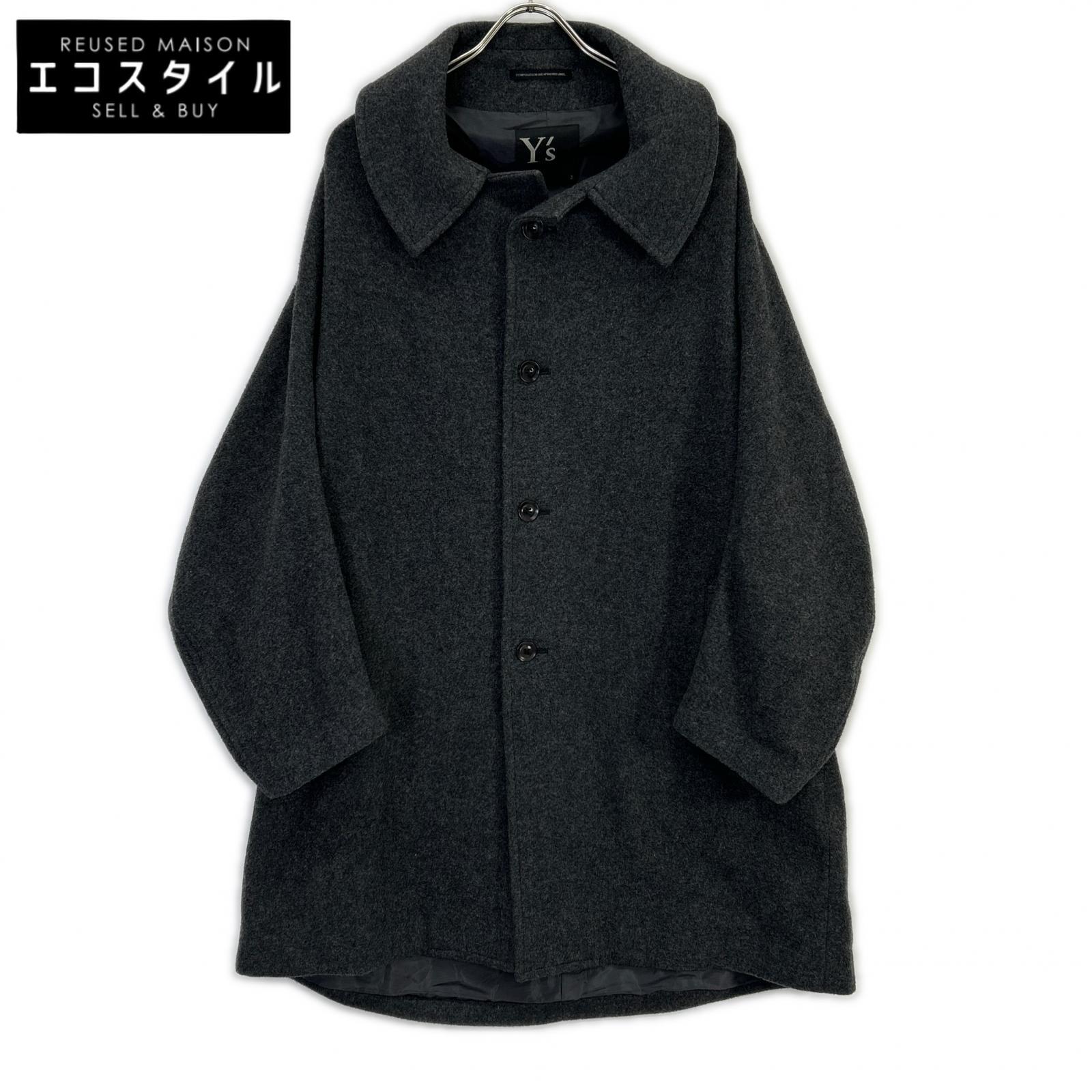 Y's ワイズ グレー 23AW YC-C20-125 ウールコート コート