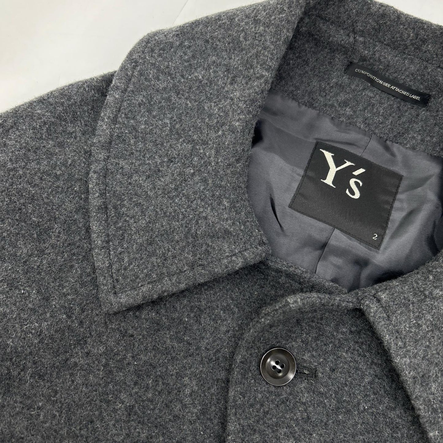 Y's ワイズ グレー 23AW YC-C20-125 ウールコート コート