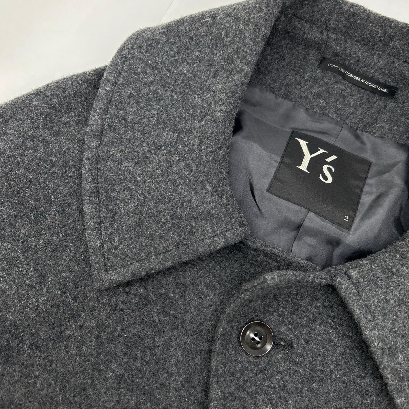Y's ワイズ グレー 23AW YC-C20-125 ウールコート コート