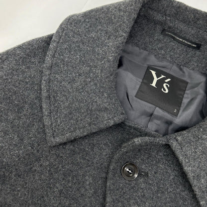 Y's ワイズ グレー 23AW YC-C20-125 ウールコート コート