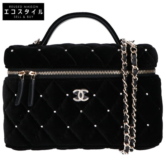 CHANEL New, Unused AP4860 Velour x Rhinestone Vanity Chain Shoulder Bag