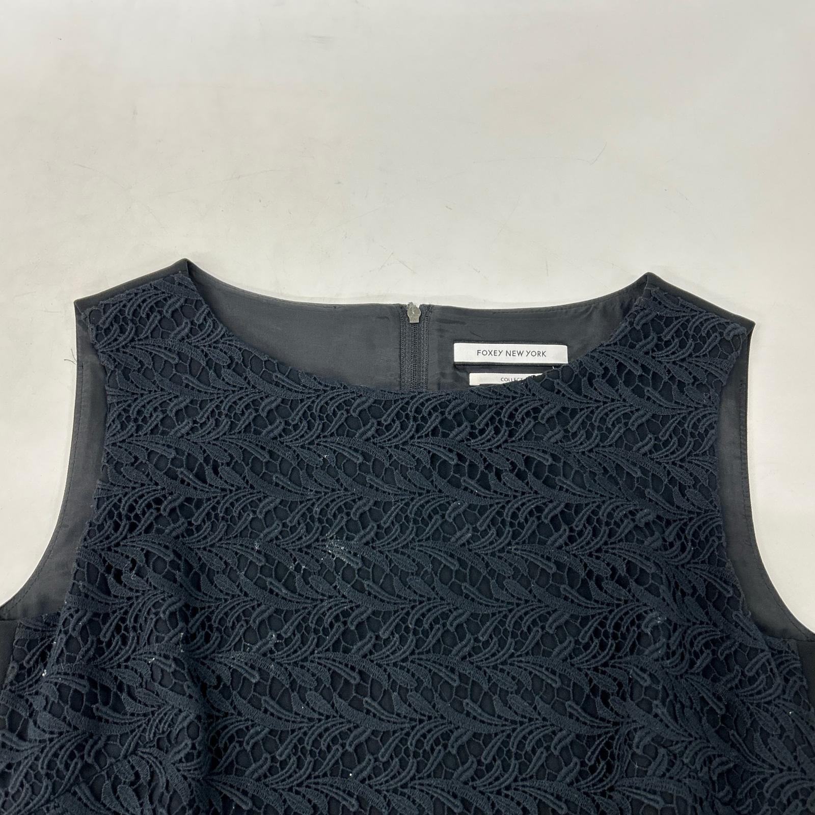 FOXEY NEW YORK フォクシーニューヨーク ブラック 37570 Dress Freesia ノースリーブ ワンピース ワンピース