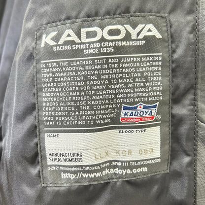 KADOYA カドヤ K'S LEATHER 牛革 シングルライダースジャケット ジャケット