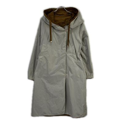 Max Mara Max Mara 芥末色×灰褐色 902113076 可翻面尼龙连帽外套 大衣