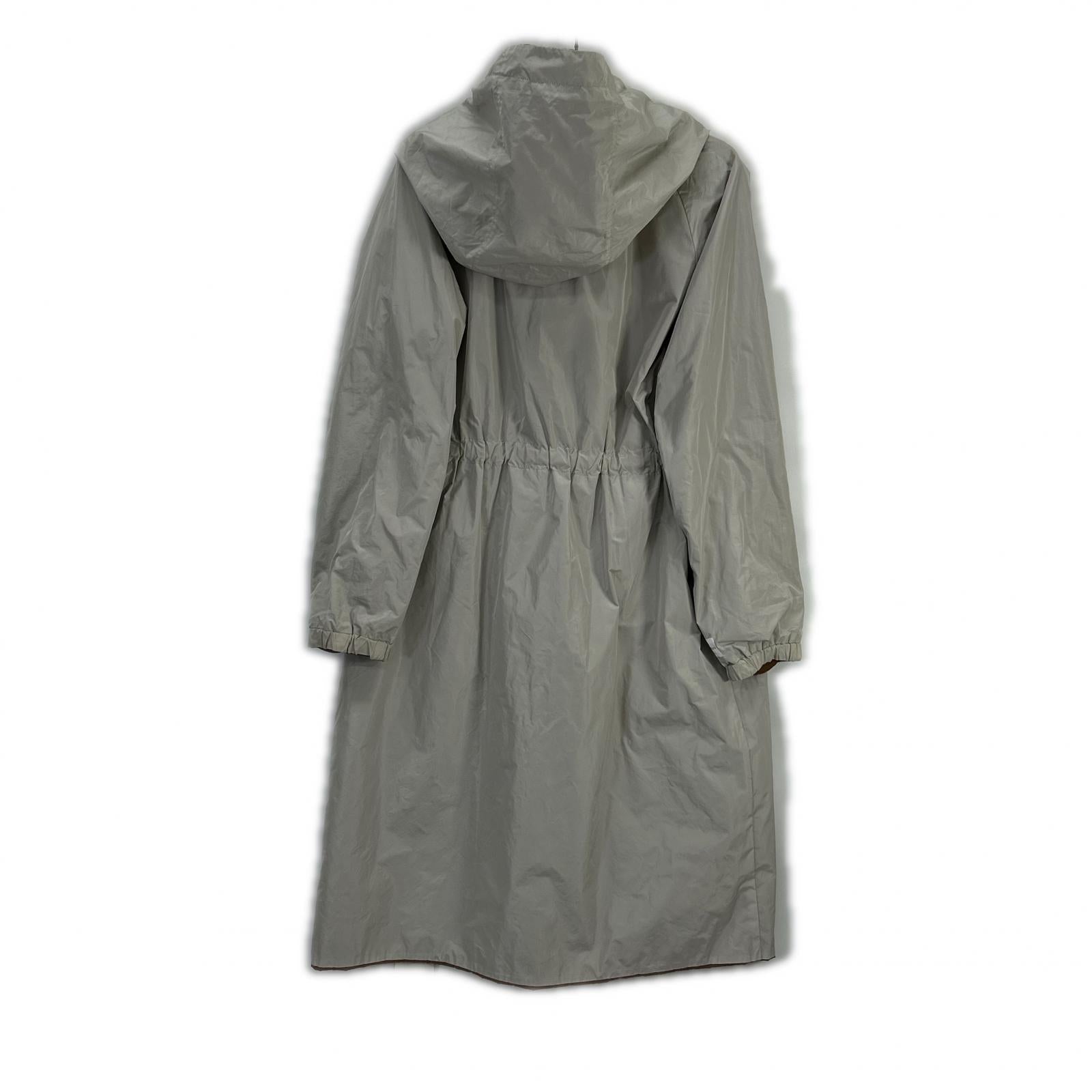 Max Mara Max Mara 芥末色×灰褐色 902113076 可翻面尼龙连帽外套 大衣